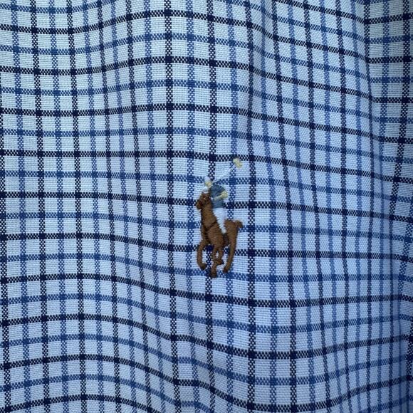 Ralph Lauren Classic Fit Check Shirt XXL Blue Long Sleeve - Picture 4 of 4